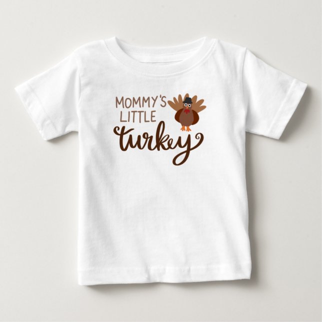 Camiseta De Bebé pavo lite mamá (Anverso)