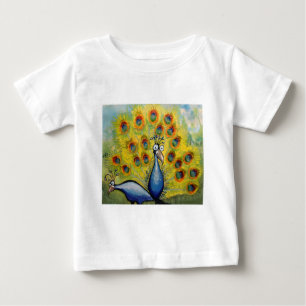 Camiseta De Bebé Pavo real