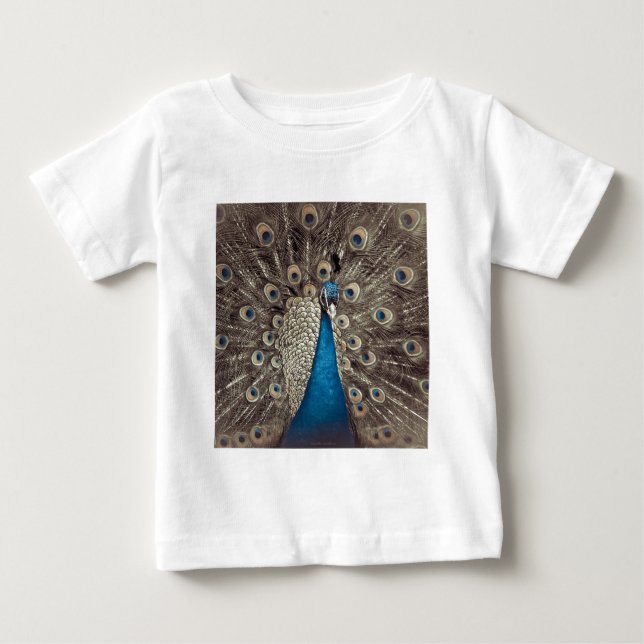 Camiseta De Bebé Pavo Real Azul Antiguo (Anverso)