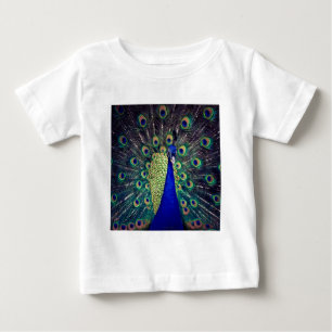 Camiseta De Bebé Pavo Real Azul Cobalto