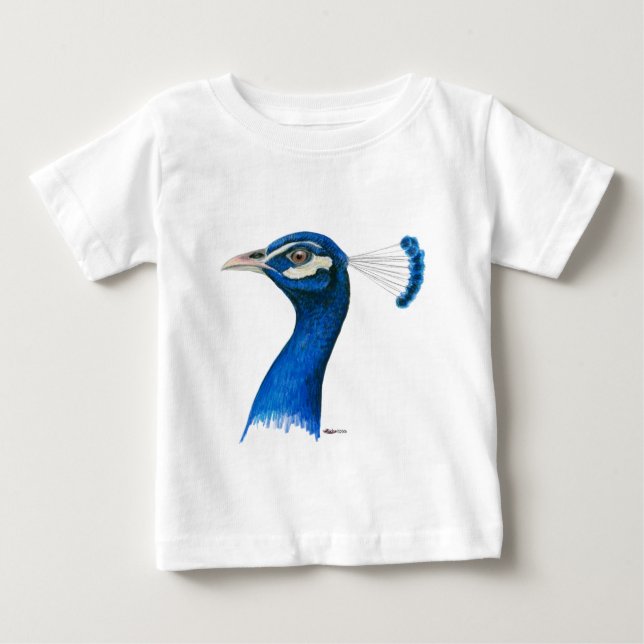 Camiseta De Bebé Pavo real:  Azul indio (Anverso)