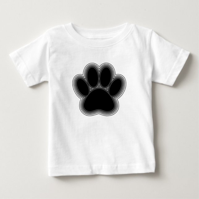 Camiseta De Bebé Paw De Perro Con Salidas (Anverso)