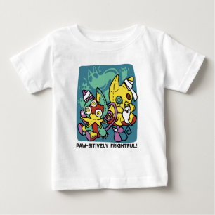 Camiseta De Bebé Paw-sitivamente Espantoso Gatos Monstruosos de H