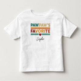 Camiseta De Bebé Pawpaw's Favorite Retro Simple Modern Script Name