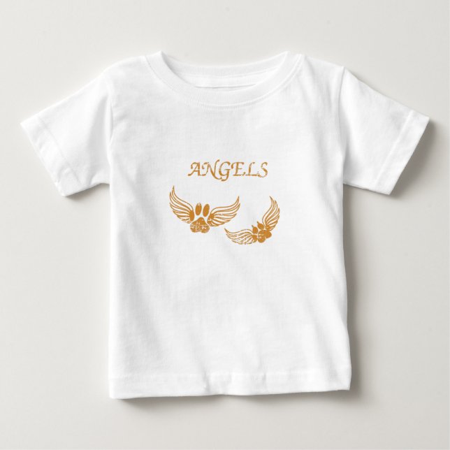 Camiseta De Bebé Paws de Mascota Angel con problemas (Anverso)