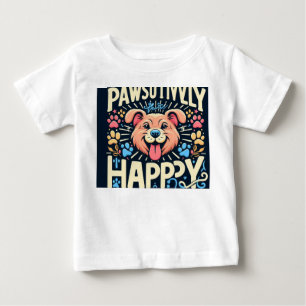 Camiseta De Bebé Pawsitive Happy