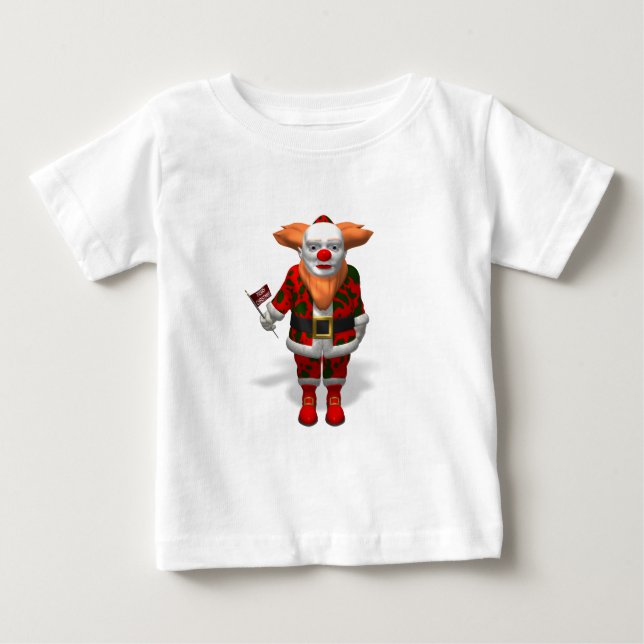 Camiseta De Bebé Payaso de Santa Claus (Anverso)