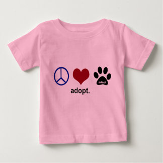 Camiseta De Bebé Paz, amor, adopción