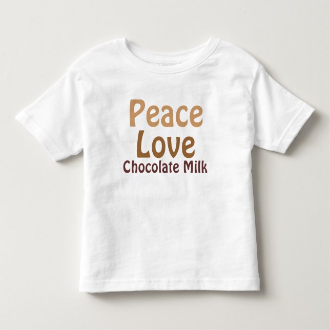 Camiseta De Bebé Paz, amor, chocolate caliente (Anverso)