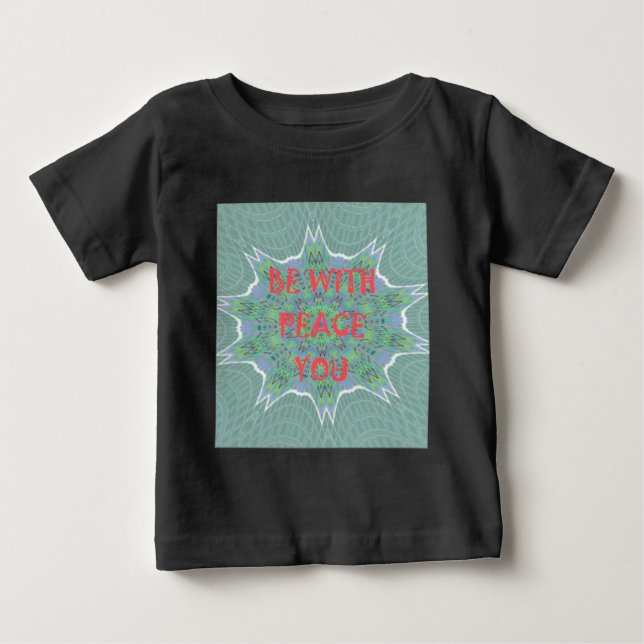 Camiseta De Bebé Paz, amor e impresión africana: Paz sea contigo (Anverso)