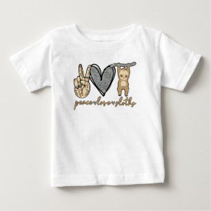 Camiseta De Bebé Paz, amor, tragamonedas