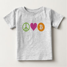 Paz, amor y Bitcoin Toddler Tee