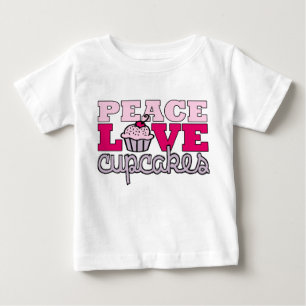 Camiseta De Bebé ¡Paz, amor y magdalenas!