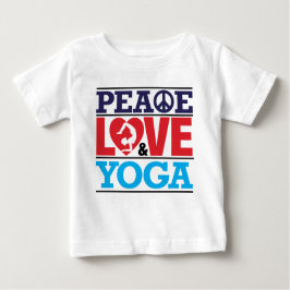Camiseta De Bebé Paz, amor y yoga