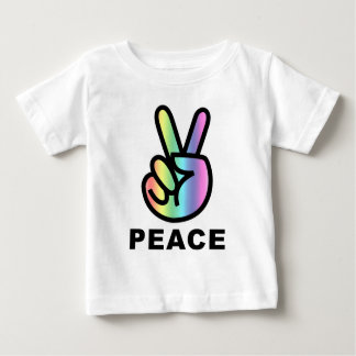 Camiseta De Bebé Paz arcoiris