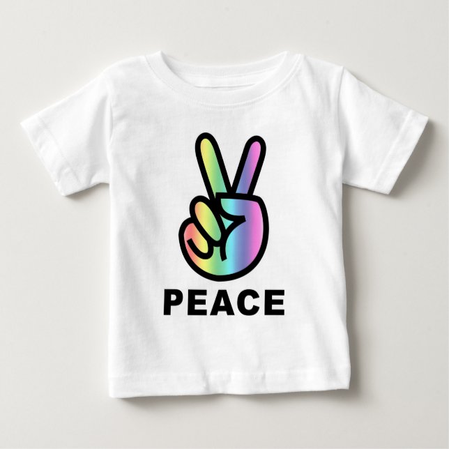 Camiseta De Bebé Paz arcoiris (Anverso)