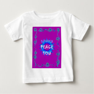 Camiseta De Bebé Paz Be With You Inspirador Text Art Pattern