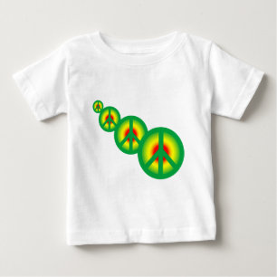 Camiseta De Bebé Paz de Rasta multi