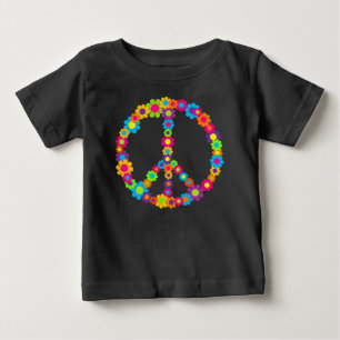 Camiseta De Bebé Paz del poder de las flores