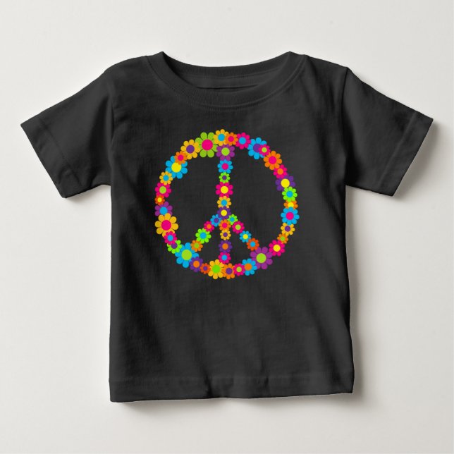 Camiseta De Bebé Paz del poder de las flores (Anverso)