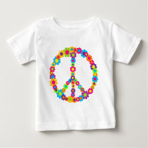 Camiseta De Bebé Paz del poder de las flores