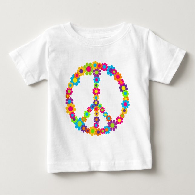 Camiseta De Bebé Paz del poder de las flores (Anverso)