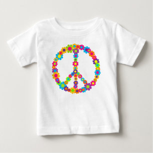 Camiseta De Bebé Paz del poder de las flores