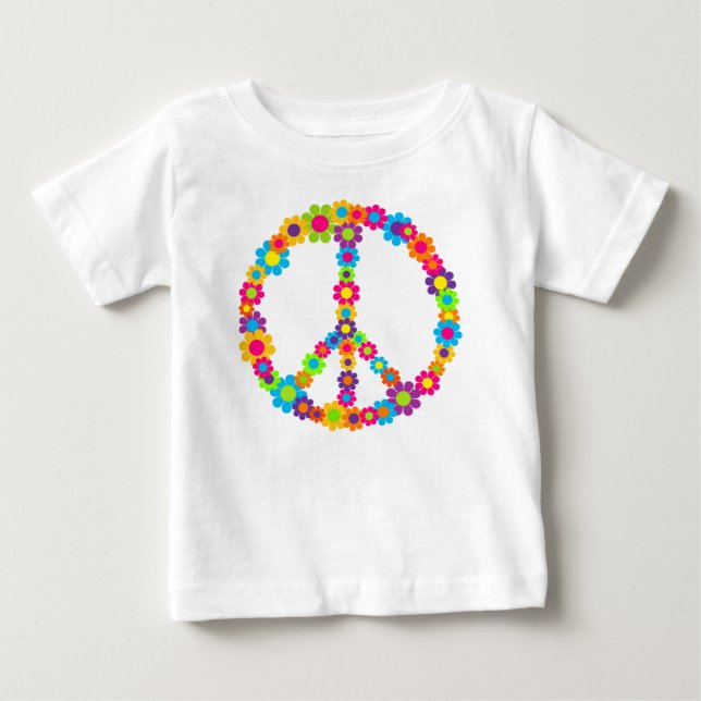 Camiseta De Bebé Paz del poder de las flores (Anverso)
