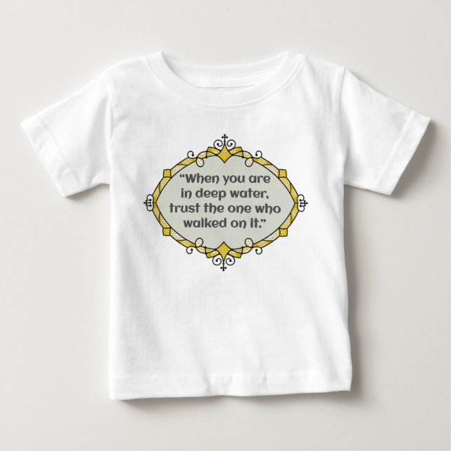 Camiseta De Bebé Paz en aguas profundas (Anverso)