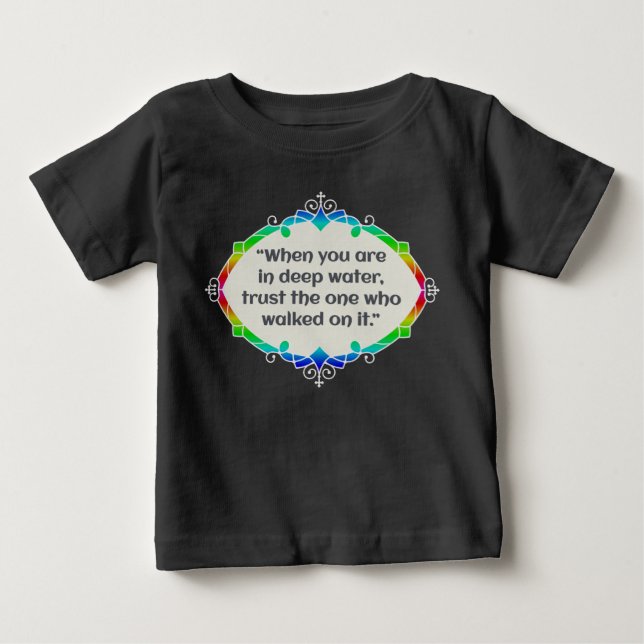 Camiseta De Bebé Paz en aguas profundas (Anverso)