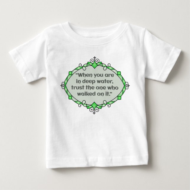 Camiseta De Bebé Paz en aguas profundas (Anverso)