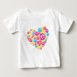 Camiseta De Bebé Paz en el corazón