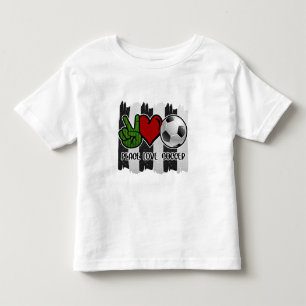 Camiseta De Bebé Paz en el fútbol y amor