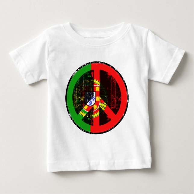 Camiseta De Bebé Paz en Portugal (Anverso)