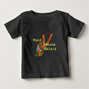 Camiseta De Bebé Paz: Rótulo de Hakuna Matata Vibes