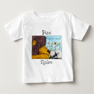 Camiseta De Bebé Paz suave de leones y corderos