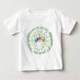 Camiseta De Bebé Paz y amor, bebé…