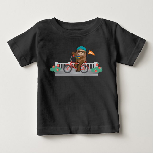 Camiseta De Bebé PBOT Sloth Bike baby tee (Anverso)