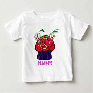 Camiseta De Bebé Peace Cupcake Yummy Kids Tee