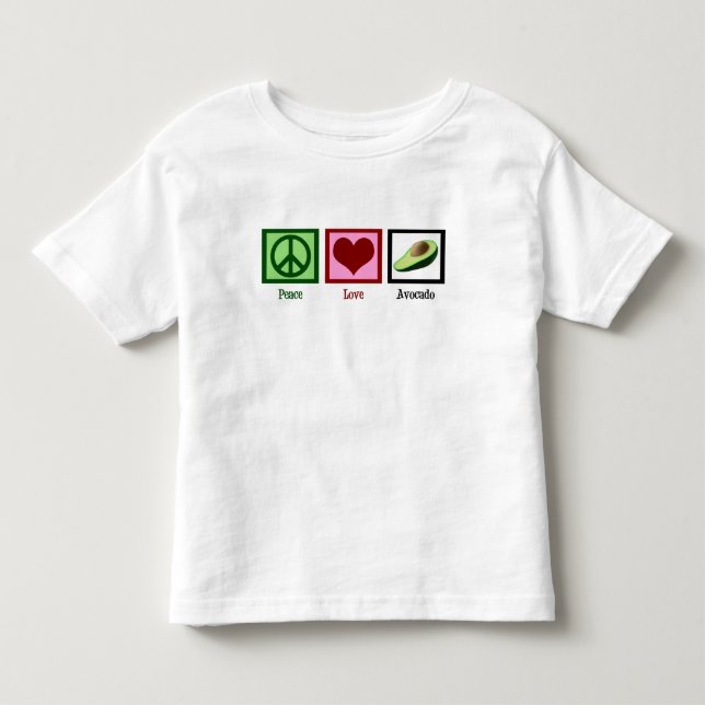Camiseta De Bebé Peace Love Aguacates (Anverso)
