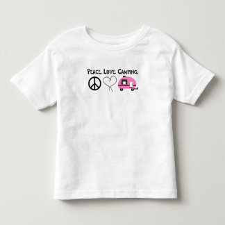 Camiseta De Bebé Peace Love Camping Toddler Shirt
