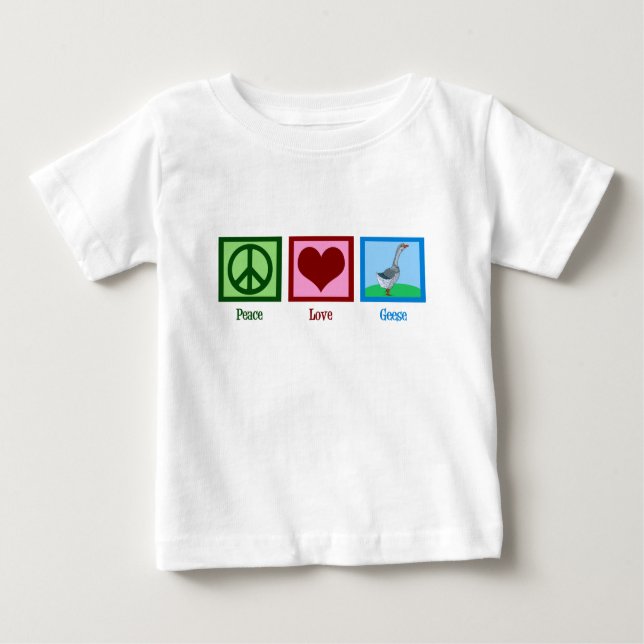 Camiseta De Bebé Peace Love Geese (Anverso)
