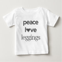 Peace Love Leggings Fun Motivational Modern Print