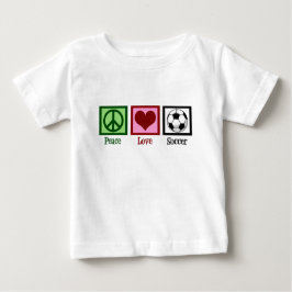 Camiseta De Bebé Peace Love Soccer