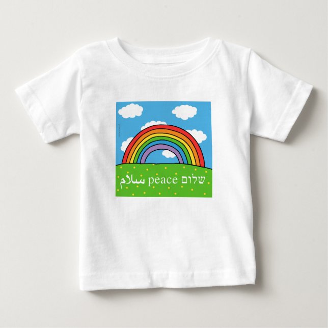 Camiseta De Bebé Peace Shalom Salaam Baby Tshirt (Anverso)
