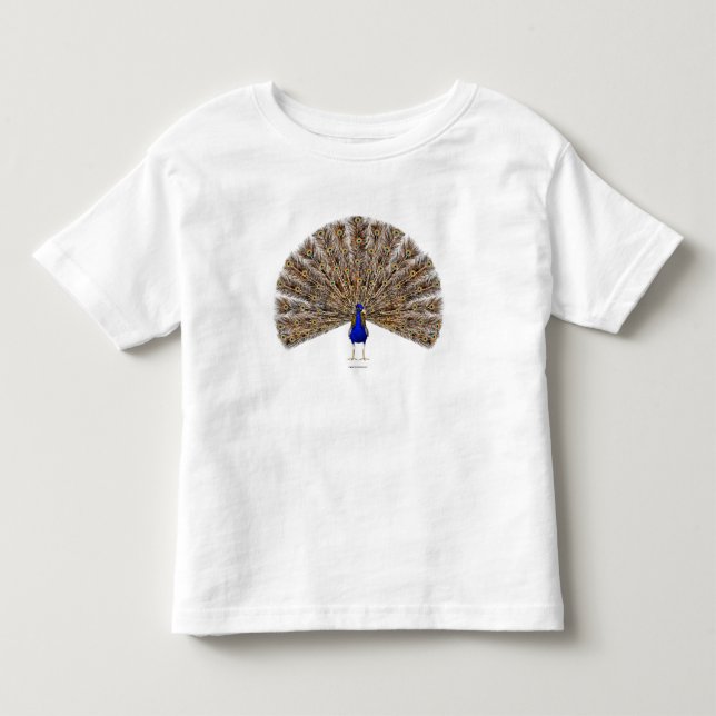 Camiseta De Bebé Peacock Blue Toddler (Anverso)