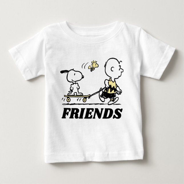 Camiseta De Bebé PEANUTS | Alojamiento en patinaje para amigos (Anverso)