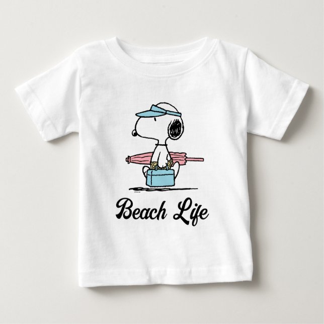 Camiseta De Bebé PEANUTS | Beach Bum Snoopy (Anverso)