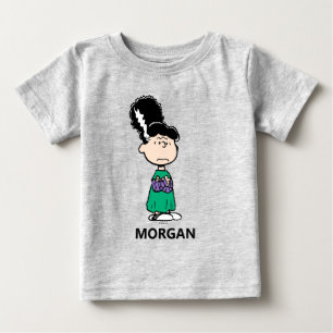 Camiseta De Bebé Peanuts Lucy Novia de Frankenstein Halloween