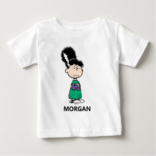 Camiseta De Bebé Peanuts Lucy Novia de Frankenstein Halloween